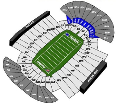 Beaver Stadium Seating Chart With Row And Seat Numbers