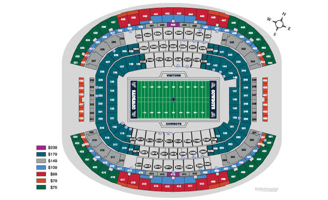 Cowboys Stadium Seating Chart By Row
